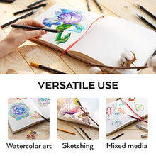 Load image into Gallery viewer, Arteza Watercolor Sketchbooks, 8.25x8.25-inch, 2-Pack, 68 Sheets, Beige Art Journal, Hardcover 110lb Paper Book, Watercolor Sketchbook for Use as Travel Journal and Mixed Media Pad
