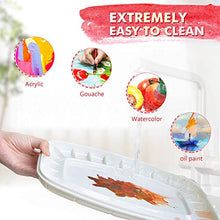 Load image into Gallery viewer, Hethrone 23 Wells Paint Pallet Tray with a Sponge for Adults & Kids, Easily Washable Paint Palette for Watercolor, Gouache, Acrylic Paint
