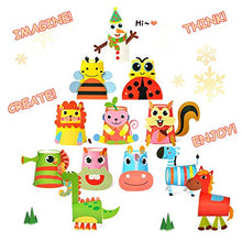 Load image into Gallery viewer, Here Fashion Pack of 12 Sticker Paper Cup Art Kit for Toddler Crafts Art Toys - Transform Simple Paper Cup into a Wonderful Friendly Animals Adventure