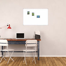 Load image into Gallery viewer, Lockways Magnetic Dry Erase Board - Magnetic Whiteboard/White Board 36 x 24 Inch, 1 Dry Erase Markers, 2 Magnets for School, Home, Office