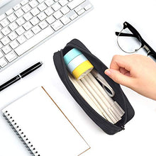 Load image into Gallery viewer, Pencil Pen Case, Dobmit Big Capacity Pencil Pouch Makeup Bag for Girls and Boys Durable Office Stationery Organizer - Black