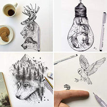 Load image into Gallery viewer, 10 Pcs Precision Micro-Line Pens, Fineliner, Multiliner, Black Waterproof Archival Ink, Artist Illustration, Anime, Sketching, Technical Drawing, Office Documents&Scrapbooking, Manga Pens Writing