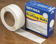 Load image into Gallery viewer, Offidea Professional Drafting Dots 500 pcs - Low Tack Pre-Cut Blank Tape - Easy to Use, for Drawing, Blueprint, Artist, Architect