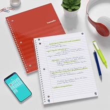 Load image into Gallery viewer, HAMELIN College Ruled Notebooks, Spiral bound, 70 sheets Assorted Colors Pack 3, "8"x10.5"