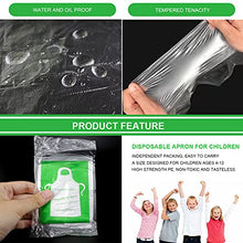 Load image into Gallery viewer, 100Pieces Disposable Aprons Plastic Aprons for Kids Small Clear Polythene Waterproof Great for Painting, Cooking, Age 4-12 (26"x21.6")