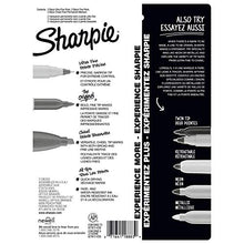 Load image into Gallery viewer, Sharpie Permanent Markers Variety Pack, Featuring Fine, Ultra Fine, and Chisel Point Markers, Black, 6 Count