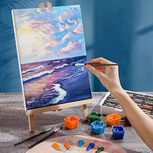 Load image into Gallery viewer, Magicfly Gouache Paint Set, 24 Colors x 30ml(1 oz) Unique Jelly Cup Design with 3 Paint Brushes and a Handhold Portable Carrying Case, Watercolor Gouache Painting Set for Artist, Student, Kids