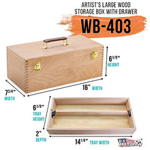 Load image into Gallery viewer, US Art Supply Artist Wood Pastel, Pen, Marker Storage Box with Drawer(s) (Large Tool Box)