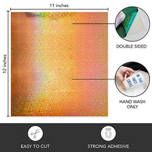 Load image into Gallery viewer, Permanent Glitter Vinyl for Cricut (8pk, 12 x 11 Inch) Sparkle Holographic Vinyl Adhesive Sheets for Oracle 651 with Metallic Rainbow Effect (Gold, Pink, Blue, Black, Silver, Purple, Green, Orange)