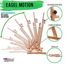 Load image into Gallery viewer, U.S. Art Supply Medium Tabletop Wooden H-Frame Studio Easel - Artists Adjustable Beechwood Painting and Display Easel, Holds Up To 27" Canvas, Portable Sturdy Table Desktop Holder Stand - Paint Sketch