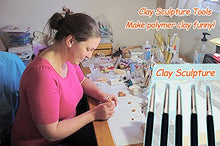 Load image into Gallery viewer, COMIART Clay Sculpture Tools Silicon Color Shapers Painting Brushes Size 6
