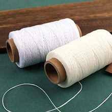 Load image into Gallery viewer, Jupean Waxed Thread, 150m /164Yards White Leather Waxed Thread, Leather Sewing Thread, Hand Stitching Thread for Hand Sewing Leather, Bookbinding, and Beginners Leather Craft DIY