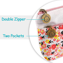 Load image into Gallery viewer, IPOW Flower Floral Canvas Cosmetic Pen Pencil Stationery Pouch Bag Case, Pastoral, Set of 4