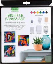 Load image into Gallery viewer, Crayola Siganture Paint-Pour Canvas Art Painting Kit, Marbleizing Mini Canvas, 29 Piece (Pack of 1)