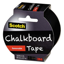Load image into Gallery viewer, Scotch 1905RCBBLK Chalkboard Tape, 1.88-Inch x 5yds, 3-Inch Core, Black