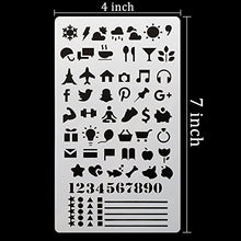 Load image into Gallery viewer, 20 PCS Journal Stencil Plastic Planner Set for Journal Notebook Diary Scrapbook DIY Drawing Template Journal Stencils 4x7 Inch