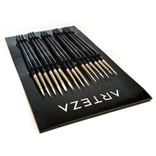 Load image into Gallery viewer, Arteza Detail Paint Brushes, Set of 15, Fine Detail Brush Set for Miniature Models and Canvases, Synthetic Bristles, Small Paint Brushes for Details, Fine Lines, and Shading