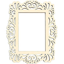 Load image into Gallery viewer, Bright Creations Wooden Picture Frames for Crafts, Unfinished Cutout with String (6 Pack)
