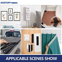 Load image into Gallery viewer, AIDETOPP 24 Pairs 1.6" x 2.4" Self Adhesive Hook and Loop Strips, Rug Grippers, Fasteners Sticky Tape, Double Sided Mounting Tape Fit for Home Office School DIY Craft or Anti Slip Use, Black