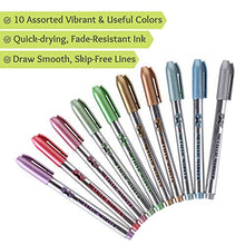 Load image into Gallery viewer, Mr. Pen- Metallic Markers, Metallic Paint Pens, 10 Pack, Colorful, Metallic Permanent Markers, Metallic Pens, Glitter Paint Pens, Metallic Paint Markers, Metallic Markers Permanent, Metallic Paint Set