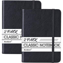 Load image into Gallery viewer, Ruled Pocket Notebook Journals - 2 Pack Ruled/Lined Notebooks, 5.7 × 4.1 in, Premium Thick Paper Faux Leather Classic Writing Notebook