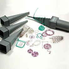 Load image into Gallery viewer, The Beadsmith Mandrel 4X, Wire Wrapping Set, 4 Different Shapes, Oval, Square, Round and Triangle, Plus Interchangeable Handle, Metal Jewelry Forming and Shaping Tool
