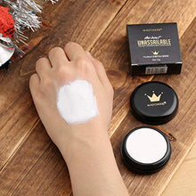Load image into Gallery viewer, CCbeauty Special Effects White Clown Makeup White Face Paint Foundation Cream Compact Cosplay Gothic Vampire Zombie Concealer and Powder Puff