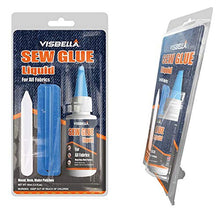 Load image into Gallery viewer, Visbella 1 Min Quick Bonding Fast Dry Sew Fabric Glue DIY Mask Making Tools Liquid Reinforcing Adhesive Speedy Fix for All Fabrics Clothing Cotton Flannel Denim Leather Polyester Doll Repair (60ml)
