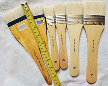 Load image into Gallery viewer, Encaustic Oil Acrylic Hake Brush Set of 6 (2 Soft Hair, 4 Hog Bristle)