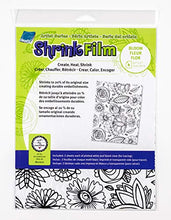 Load image into Gallery viewer, Grafix Artist Series Film – Bloom Design by Art By Marlene 8.5 x 11”, Pack of 4, 2 Pre-Printed White 2 Clear, Translucent Shrink Sheets, Even Easier to Create and Decorate, 8.5" x 11"