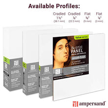 Load image into Gallery viewer, Ampersand Art Supply APS1114 Wood Gesso Artist Painting Panel: Primed Smooth, 11"x14", 1/8 Inch Depth