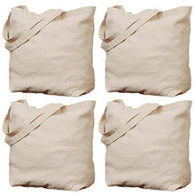 Load image into Gallery viewer, Axe Sickle 4PCS Canvas Tote Bag Bottom Gusset 14 X 14 X 5 inch Heavy 12oz Tote Shopping Bag, Washable Grocery Tote Bag, Craft Canvas Bag with Handle, White.