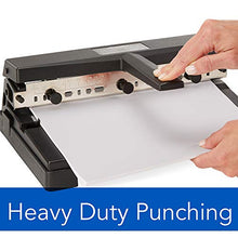 Load image into Gallery viewer, Swingline Hole Punch, Heavy Duty Hole Puncher, Adjustable, 2-7 Holes, 40 Sheet Punch Capacity, Black (74440)