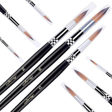 Load image into Gallery viewer, Amagic 9 Pcs Pointed-Round Art Paintbrushes with Storage Container – Synthetic Nylon Art Paint Brush Set for Acrylic Watercolor Oil Painting