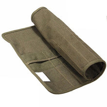 Load image into Gallery viewer, Paint Brush Case Canvas Roll Up Storage Bag Holder Canvas Wrap for Acrylic Watercolor Oil Face Brush - Army Green
