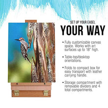 Load image into Gallery viewer, U.S. Art Supply Newport Small Adjustable Wood Table Sketchbox Easel, Premium Beechwood - Portable Wooden Artist Desktop Storage Case - Store Art Paint, Markers, Sketch Pad - Student Drawing, Painting