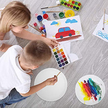 Load image into Gallery viewer, 6 Pieces Round-Shaped Paint Board Canvas, White Round Hand Painted Canvases Set for Painting for Students Artist Hobby Painters and Beginners (8 Inch, 10 Inch and 12 Inch)