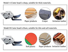 Load image into Gallery viewer, MXBAOHENG Wbt-1 Electric Fabric Scissors Rechargeable Shears Portable Cloth Cutter with a Battery Two Blades for Carpet/Leather/Rubber/Paperboard