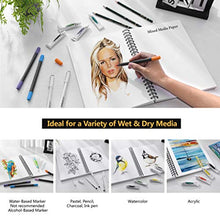 Load image into Gallery viewer, Bianyo Mixed Media Paper Pad, A4 (8.26" X 11.69"), 60 Sheets/Each, 123 LB/200 GSM, Pack of 1 Pad, Spiral-Bound Pad, Ideal for Wet & Dry Media Like Art Marker, Watercolor, Acrylic, Pastel, Pencil