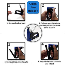 Load image into Gallery viewer, Heavy Duty Staple Gun with 600 Staples 3 in 1 - A Great Stapler Gun for Wood Crafts Upholstery Fabric & Carpet -Fixing Decorations On The Wall & Stapling Wire to The Fence