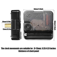 Load image into Gallery viewer, 3 Pieces Quartz Clock Movement with 3 Types of Walnut Wood Clock Hands Clock Movement Replacement Kit Suitable for Clock (14 Inch)