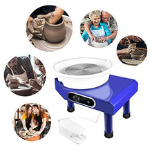 Load image into Gallery viewer, SEAAN Electric Pottery Wheel Machine 25CM Pottery Throwing Ceramic Machine LCD Touch Ceramic DIY Clay Tool for Ceramic Work Art Clay with 10 Pcs Clay Sculpting Tools, Foot Pedal, US Shipping