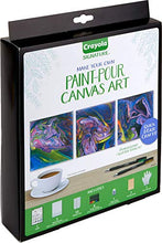 Load image into Gallery viewer, Crayola Siganture Paint-Pour Canvas Art Painting Kit, Marbleizing Mini Canvas, 29 Piece (Pack of 1)