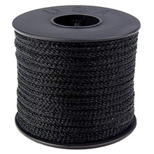 Load image into Gallery viewer, Atwood Rope MFG 3/16 inch 23 Yards / 70 feet Black Round Sewing Elastic | Elastic Cord for Sewing | Braided Elastic | Elastic for Masks | Tela para Mascarillas (3/16)