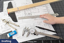Load image into Gallery viewer, Pacific Arc 12 Inch Stainless Steel Ruler with Inch/Metric Conversion Table