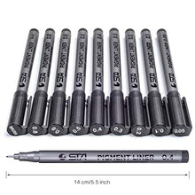 Load image into Gallery viewer, Xinpengniao Black Micro drawing Pens - Waterproof Archival Ink, Sketching, Anime, Illustration, Technical Drawing, Comic Manga Scrapbooking and School Using, fineliner pen 9Pcs/Set