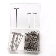Load image into Gallery viewer, Labs Nickel Plated Science Dissection T-Pins, Frog Dissection pin(Pack of 110, 100 Pack 1.5", 10 Pack 2")