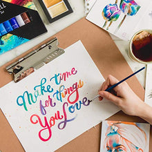 Load image into Gallery viewer, Crafts 4 All Paint Brushes Set Professional Fine Round Pointed Nylon Artist Brush Tips for Acrylic Watercolor and Oil Painting Professional - Set of 12