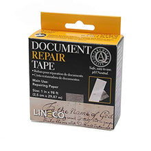 Load image into Gallery viewer, Lineco 1 Inch X 98 Feet. Archival Self Adhesive, Transparent Document Repair Tape with Neutral pH. Pressure Sensitive. Non-yellowing and Removable with Solvents, Conversational, Framing, Craft, DIY.