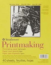 Load image into Gallery viewer, Strathmore Paper Pad 300 Series Lightweight Printmaking, 8"x10", White, 40 Sheets - 333-8